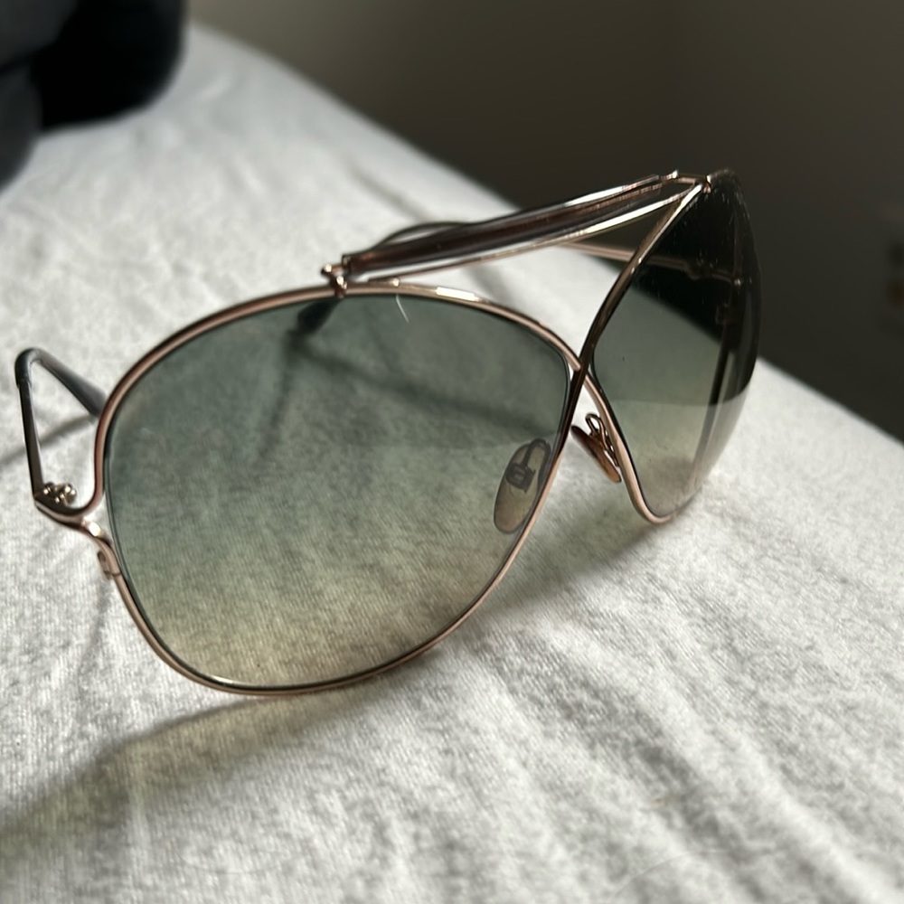 NEW TOM FORD TF 200 28G CATHERINE HAVANA GOLD GRADIENT AUTHENTIC SUNGLASSES 67-6